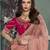 Peach embroidered fancy fabric saree with designer blouse fabric