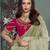 Green embroidered fancy fabric saree with designer blouse fabric