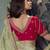 Green embroidered fancy fabric saree with designer blouse fabric