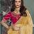 Yellow embroidered fancy fabric saree with designer blouse fabric