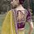 Yellow embroidered fancy fabric saree with designer blouse fabric