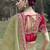 Mehendi embroidered fancy fabric saree with designer blouse fabric