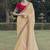 Chiku embroidered fancy fabric saree with designer blouse fabric