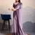 lavender crepe beads work saree with unstitched blouse