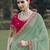 Green embroidered fancy fabric saree with designer blouse fabric