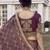 Purple embroidered fancy fabric saree with designer blouse fabric