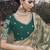 Green embroidered fancy fabric saree with designer blouse fabric