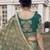 Green embroidered fancy fabric saree with designer blouse fabric