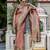 peach kanjivaram silk blend zari woven saree with unstitched blouse