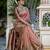 peach kanjivaram silk blend zari woven saree with unstitched blouse