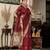 maroon linen zari woven saree with unstitched blouse