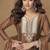 Brown chinon silk embroidered deiigner plazzo suit