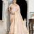 baby pink tissue linen beads & stone saree with unstitched blouse