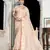 baby pink tissue linen beads & stone saree with unstitched blouse