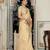yellow tissue linen beads & stone saree with unstitched blouse