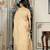 yellow tissue linen beads & stone saree with unstitched blouse
