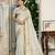 grey tissue linen beads & stone saree with unstitched blouse
