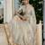 grey tissue linen beads & stone saree with unstitched blouse