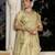 pista tissue linen beads & stone saree with unstitched blouse