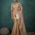 chiku tissue linen zari woven saree with unstitched blouse