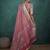 pink tissue linen zari woven saree with unstitched blouse