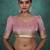 pink tissue linen zari woven saree with unstitched blouse