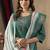 Rama Designer Straight Kurti Pant Dupatta Set With Embroidery And Hand Work