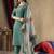Rama Designer Straight Kurti Pant Dupatta Set With Embroidery And Hand Work