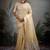 beige tissue linen handwork saree with unstitched blouse