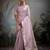lavender tissue linen handwork saree with unstitched blouse