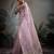 lavender tissue linen handwork saree with unstitched blouse