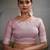 lavender tissue linen handwork saree with unstitched blouse