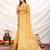 mustard tissue zari woven saree with unstitched blouse