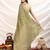 olive tissue zari woven saree with unstitched blouse