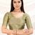 olive tissue zari woven saree with unstitched blouse