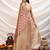 maroon tissue zari woven saree with unstitched blouse