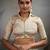 off-white tissue zari woven saree with unstitched blouse