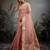 peach tissue zari woven saree with unstitched blouse