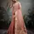 peach tissue zari woven saree with unstitched blouse