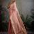 peach tissue zari woven saree with unstitched blouse