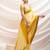 yellow crepe beads & stone saree with unstitched blouse