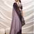 mauve crepe beads & stone saree with unstitched blouse