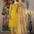 Mustered yellow Designer Straight Kurti Pant Dupatta Set With Embroidery And Hand Work