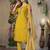 Mustered yellow Designer Straight Kurti Pant Dupatta Set With Embroidery And Hand Work