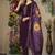 Wine Designer Straight Kurti Pant Dupatta Set With Embroidery And Hand Work