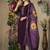 Wine Designer Straight Kurti Pant Dupatta Set With Embroidery And Hand Work