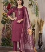 Cherish  Designer Straight Kurti Pant Dupatta Set With Embroidery And Hand Work