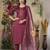 Cherish  Designer Straight Kurti Pant Dupatta Set With Embroidery And Hand Work