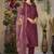 Cherish  Designer Straight Kurti Pant Dupatta Set With Embroidery And Hand Work
