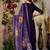 Purple  Designer Straight Kurti Pant Dupatta Set With Embroidery And Hand Work